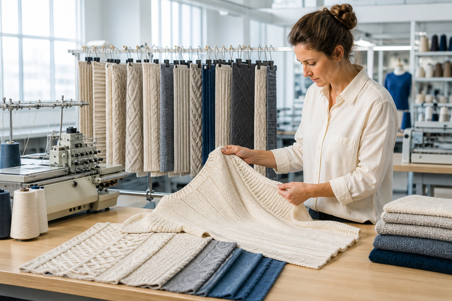 Knitwear sample room and production development