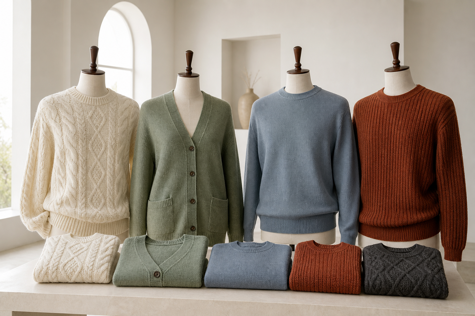Coordinated custom knitwear collection