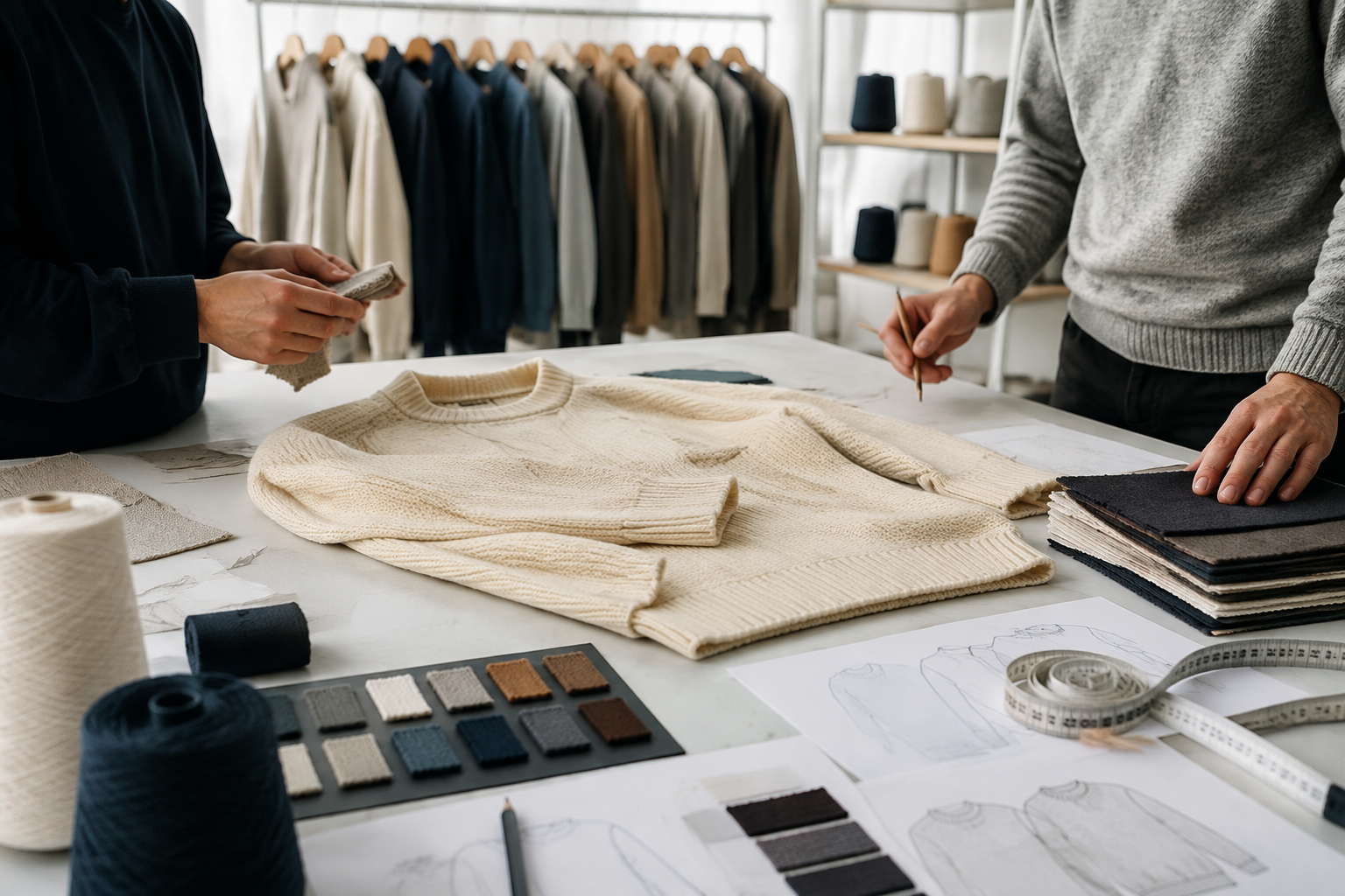 Reference sample review for knitwear customization